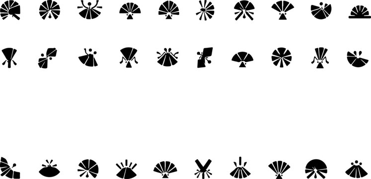 Set of 30 seashell icons vector