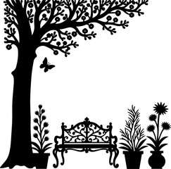 &ldquo;Summer Escape: Palm Tree and Umbrella Vector Art&rdquo;