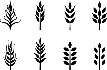 “Wheat & Grain Silhouette Vector Bundle”