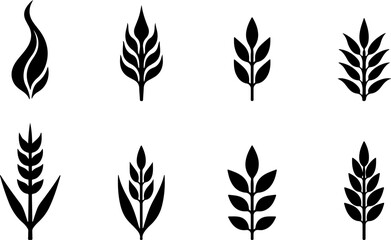 “Wheat & Grain Silhouette Vector Bundle”