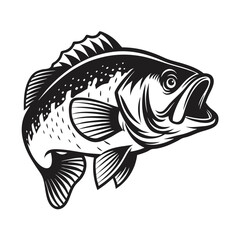 Leaping Fish Isolated on White Background Fish Icon Design