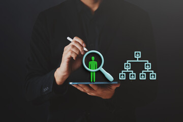 The images that convey employees looking for new employees or people applying for jobs