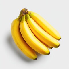 Bunch of ripe bananas on white background (1)