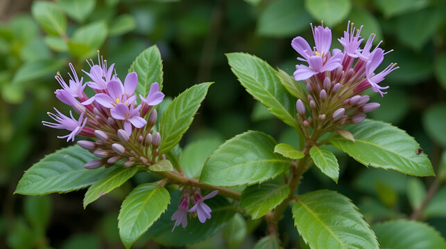 Polygala myrtifolia, the myrtle-leaf milkwort. It's an evergreen shrub native to South Africa but it has been widely introduced elsewhere. Myrtle-leaf milkwort blooms purple.