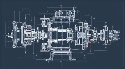 Explodedview blueprint of an electric motor s encoder system, showcasing position and speed sensing components