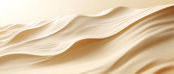 Fototapeta premium Abstract view of flowing sand dunes with soft light and shadow creating a beautiful natural pattern.