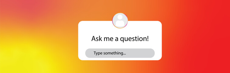 Ask Me a Question Banner Vector Design eps 10