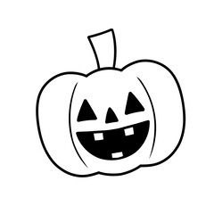 Cute pumpkin with playful expression