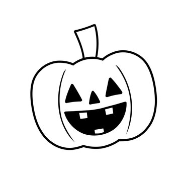 Cute pumpkin with playful expression