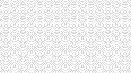 Circle line wave pattern japanese style illustration vector background