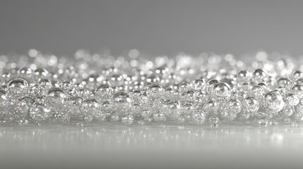 Photorealistic water beads condensed across a clear surface, transparent background for versatile use in design projects.