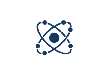 Stylized Atomic Structure Icon: Science, Physics, and Energy Symbol isolated on transparent background
