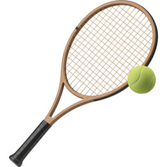 Tennis Racket and Ball