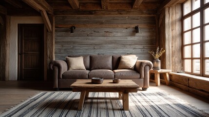 Country-Inspired Living Room with Rustic Warmth