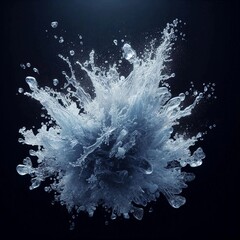 snowflakes on black background