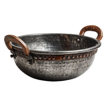 Antique Metal Bowl: Rustic Charm & Handcrafted Detail