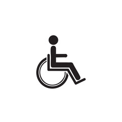 Wheelchair Symbol Black and White Vector Illustration for Accessibility Awareness and Inclusion Efforts Advocating for Disability Rights and Universal Access