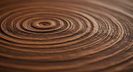 Naklejka premium Macro View of Concentric Wood Grain Rings, Evoking Natural Growth and Time