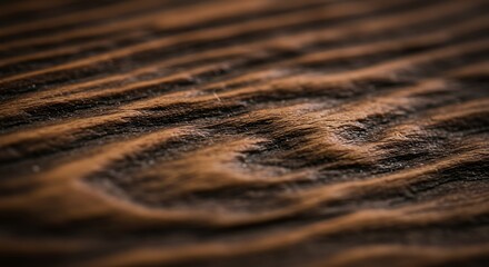 Macro View of Richly Textured Dark Wood Grain with Dramatic Lighting