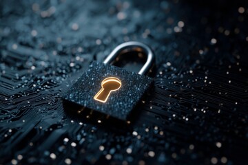 padlock on the connecting data