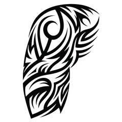 Detailed Crossed Axes Decorative Dark Grey Tribal Ornament on White