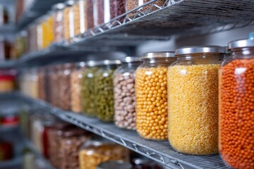 jars of of nuts on shelf