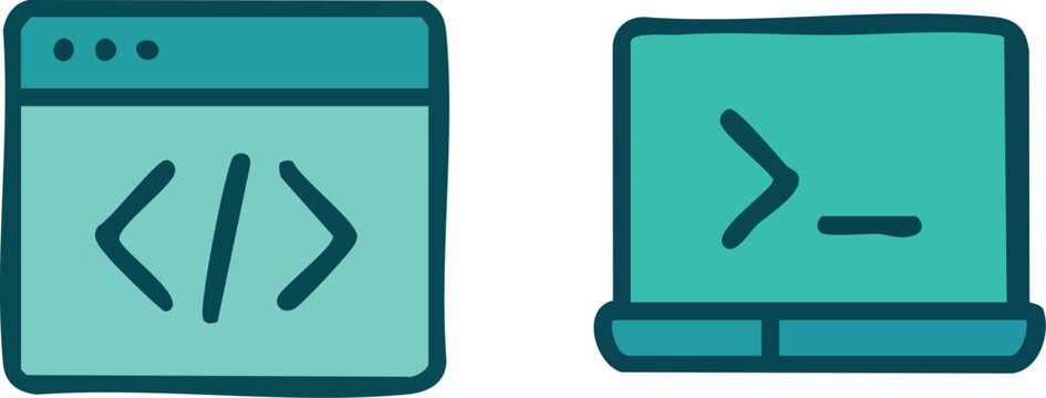 Programming and Web Development Icons Set.