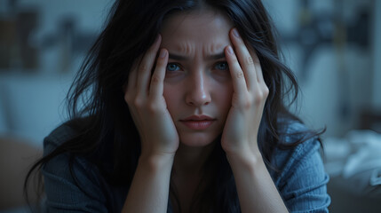 Woman in emotional distress