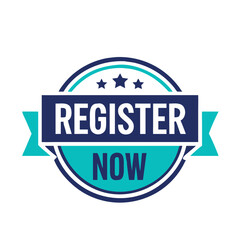 Fototapeta premium Register Now Label Badge For Registration