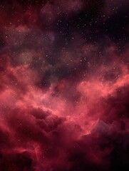 Fototapeta premium surreal crimson nebula overlay with smoky black texture horizontal galaxy blur and dreamy atmospheric portrait effect