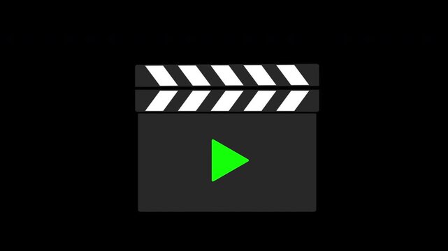 カチンコが鳴るとズームしてグリーンスクリーンに切り替わるトランジション,映画,再生,
Transition where the clapperboard sounds, zooms in, and switches to a green screen, movie, playback