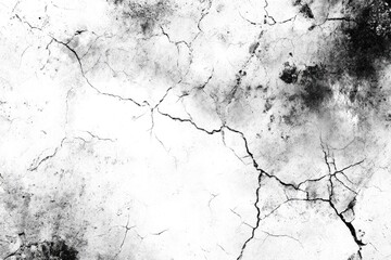 Obraz premium Cracked concrete surface in grayscale