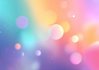 Abstract, vibrant background with soft color gradients and floating orbs