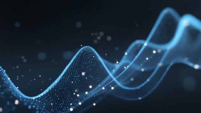 Abstract Wave of Digital Luminosity: A vibrant, abstract depiction of a flowing digital wave, emitting radiant luminosity, hints at the boundless expanse of technology and the connected world.