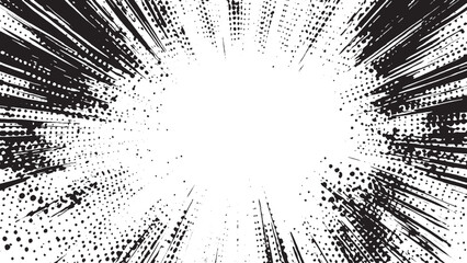 Circular starburst explosion grunge texture. Distressed uneven Tire tread marks, tire marks - car racing, motocross, drift, rally, off-road and others. vector Illustration on transparent background.