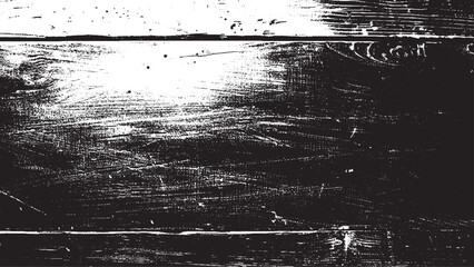 Wooden Grunge Distress Overlay Texture – Vintage Scratched Surface Vector Illustration on Transparent Background