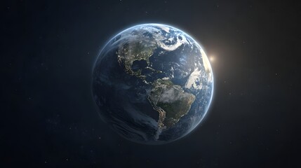Obraz premium Earth seen from space, a view of our planet.