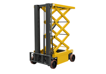 HeavyDuty Scissor Lift Platform Warehouse Equipment Industrial Machinery Material Handling Solution isolated on transparent background