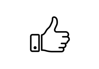 Thumbs Up: Positive Feedback Icon - Perfect for Social Media, Websites, and Apps isolated on transparent background