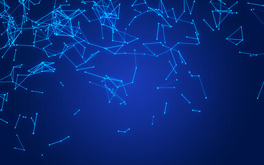 abstract digital background featuring glowing black plexus of interconnected points and lines. Represents big data, neural networks, and futuristic technology. Ideal for AI, blockchain