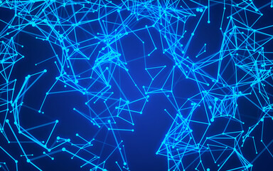 abstract digital background featuring glowing black plexus of interconnected points and lines. Represents big data, neural networks, and futuristic technology. Ideal for AI, blockchain