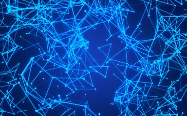 abstract digital background featuring glowing black plexus of interconnected points and lines. Represents big data, neural networks, and futuristic technology. Ideal for AI, blockchain