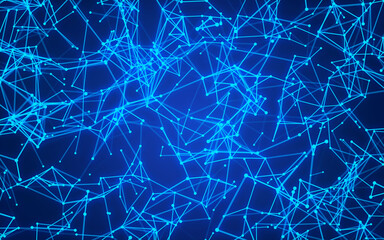 abstract digital background featuring glowing black plexus of interconnected points and lines. Represents big data, neural networks, and futuristic technology. Ideal for AI, blockchain
