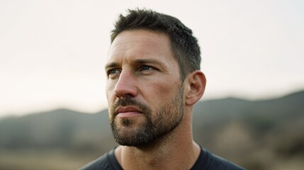 Obraz premium Athletic man after a workout, outdoors in natural daylight