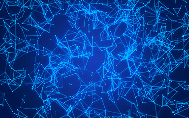 abstract digital background featuring glowing black plexus of interconnected points and lines. Represents big data, neural networks, and futuristic technology. Ideal for AI, blockchain