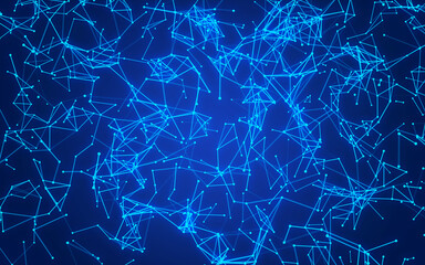 Fototapeta premium abstract digital background featuring glowing black plexus of interconnected points and lines. Represents big data, neural networks, and futuristic technology. Ideal for AI, blockchain
