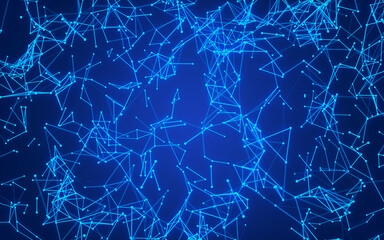 abstract digital background featuring glowing black plexus of interconnected points and lines. Represents big data, neural networks, and futuristic technology. Ideal for AI, blockchain