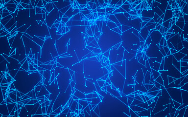 abstract digital background featuring glowing black plexus of interconnected points and lines. Represents big data, neural networks, and futuristic technology. Ideal for AI, blockchain