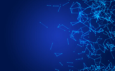 abstract digital background featuring glowing black plexus of interconnected points and lines. Represents big data, neural networks, and futuristic technology. Ideal for AI, blockchain