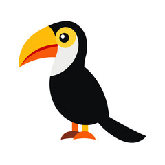 Naklejka premium toucan on white background